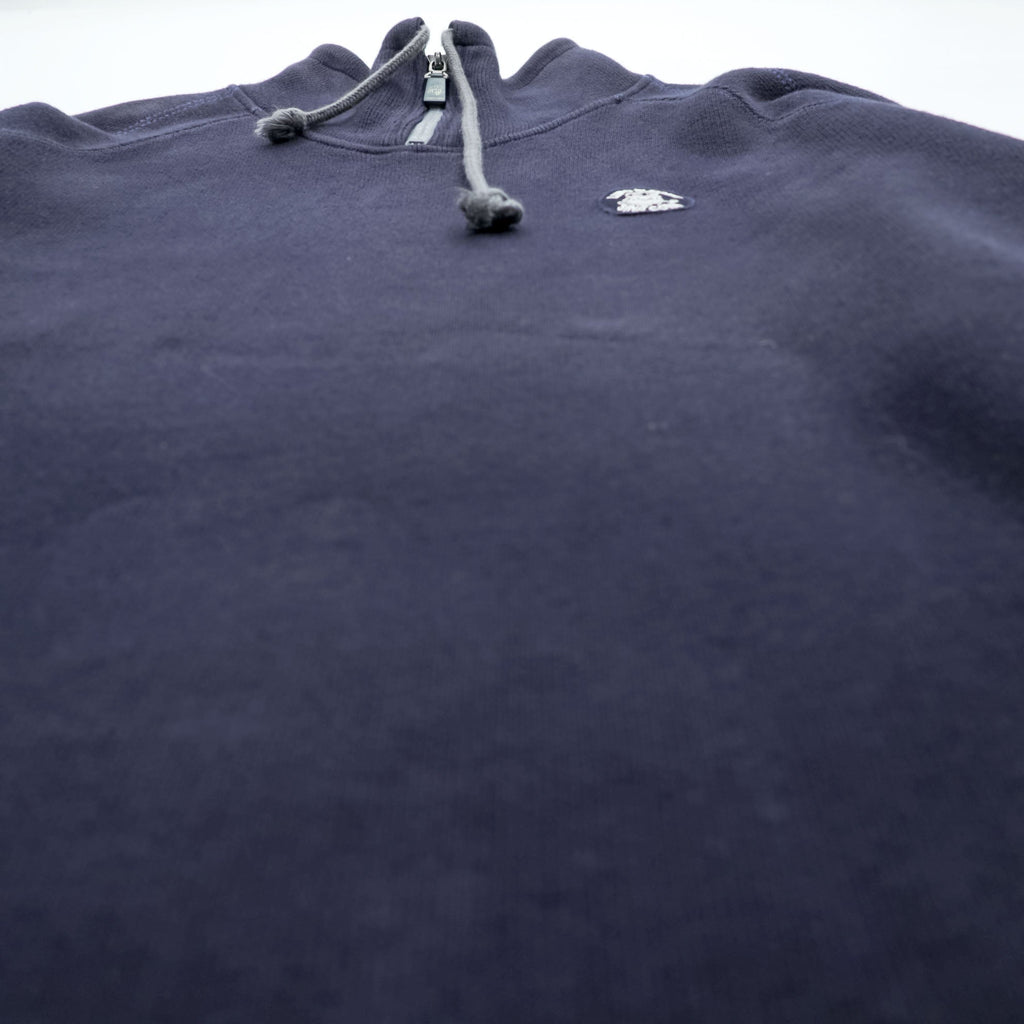 SINA COVA Half-Zip Sweatshirt L Navy Cotton High Neck