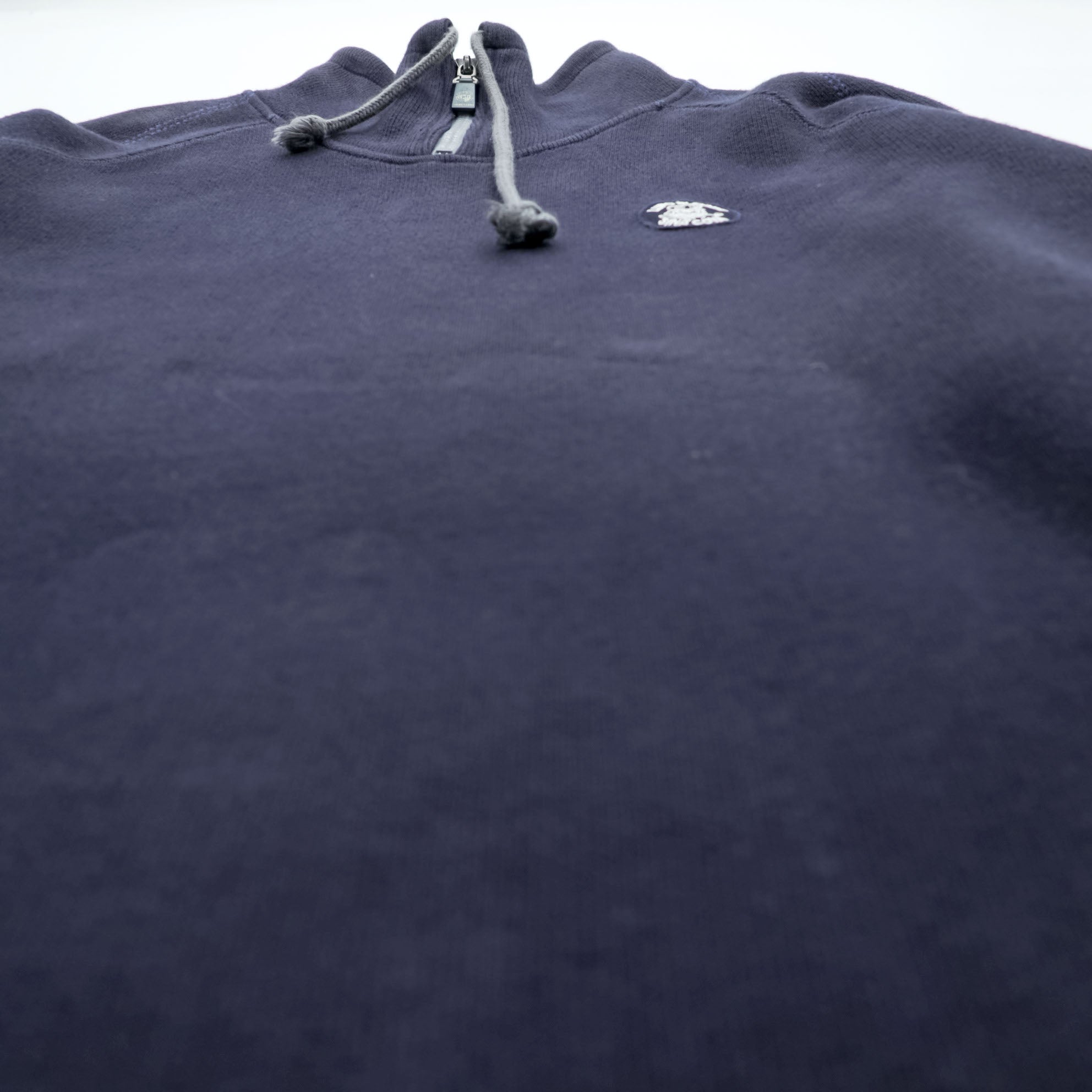 SINA COVA Half-Zip Sweatshirt L Navy Cotton High Neck
