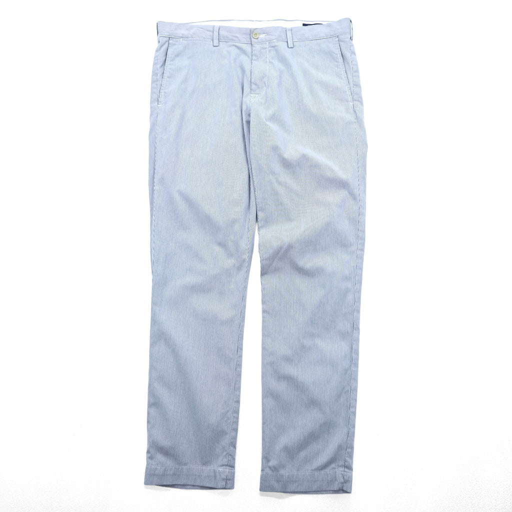 Polo Ralph Lauren Seersucker Stripe Slacks Pants L Blue White