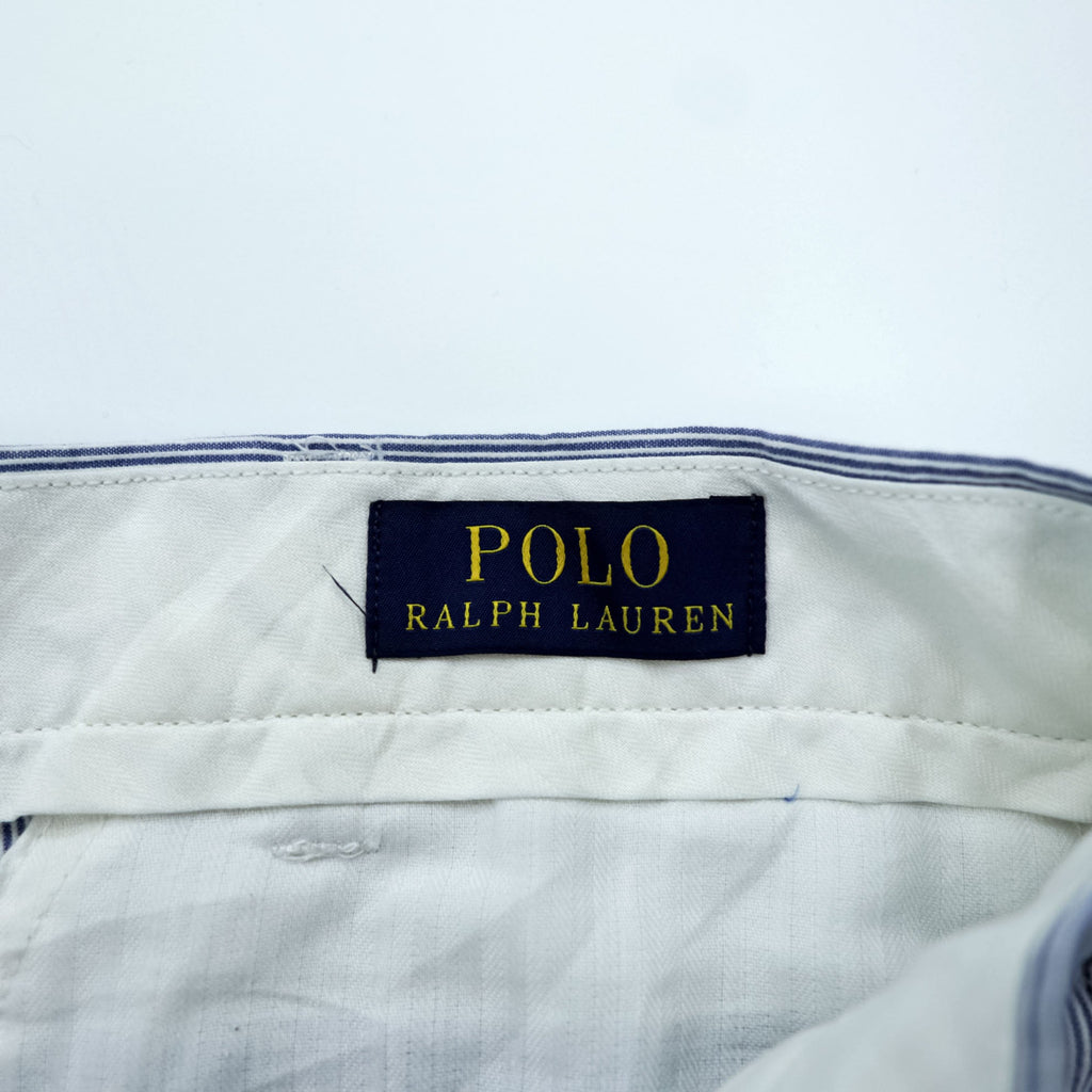 Polo Ralph Lauren Seersucker Stripe Slacks Pants L Blue White