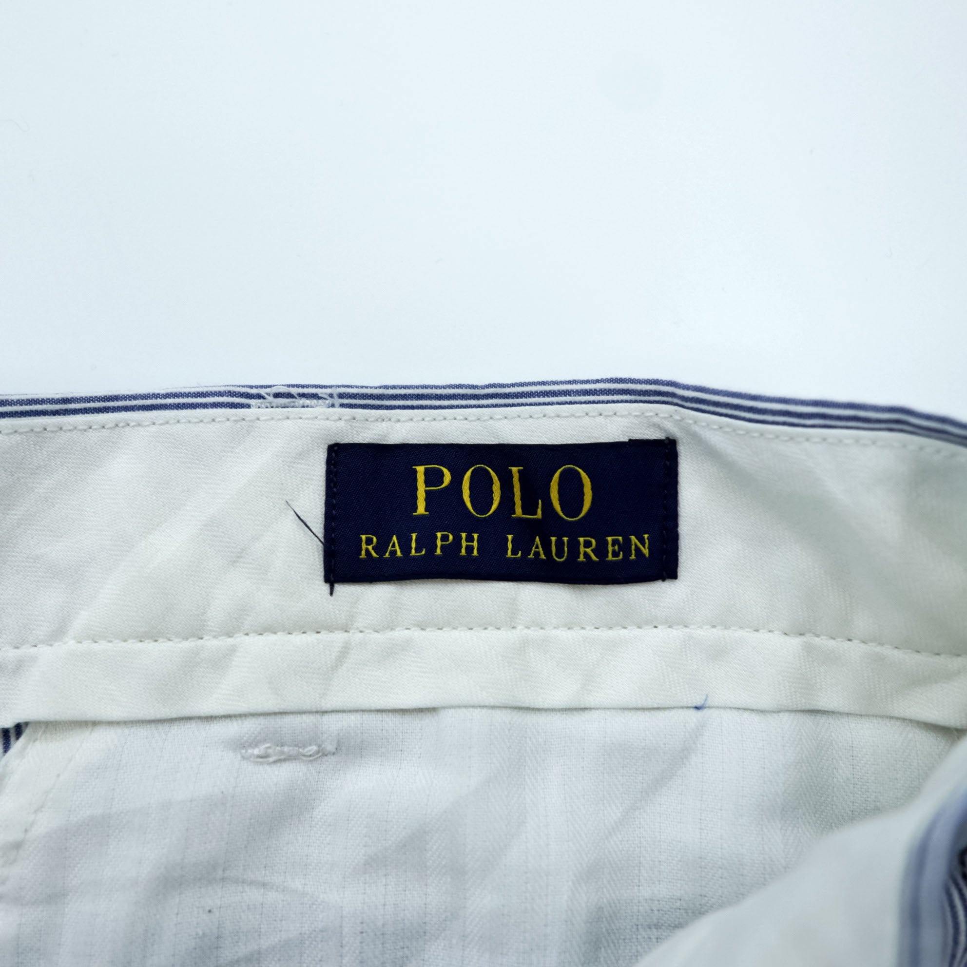 Polo Ralph Lauren Seersucker Stripe Slacks Pants L Blue White