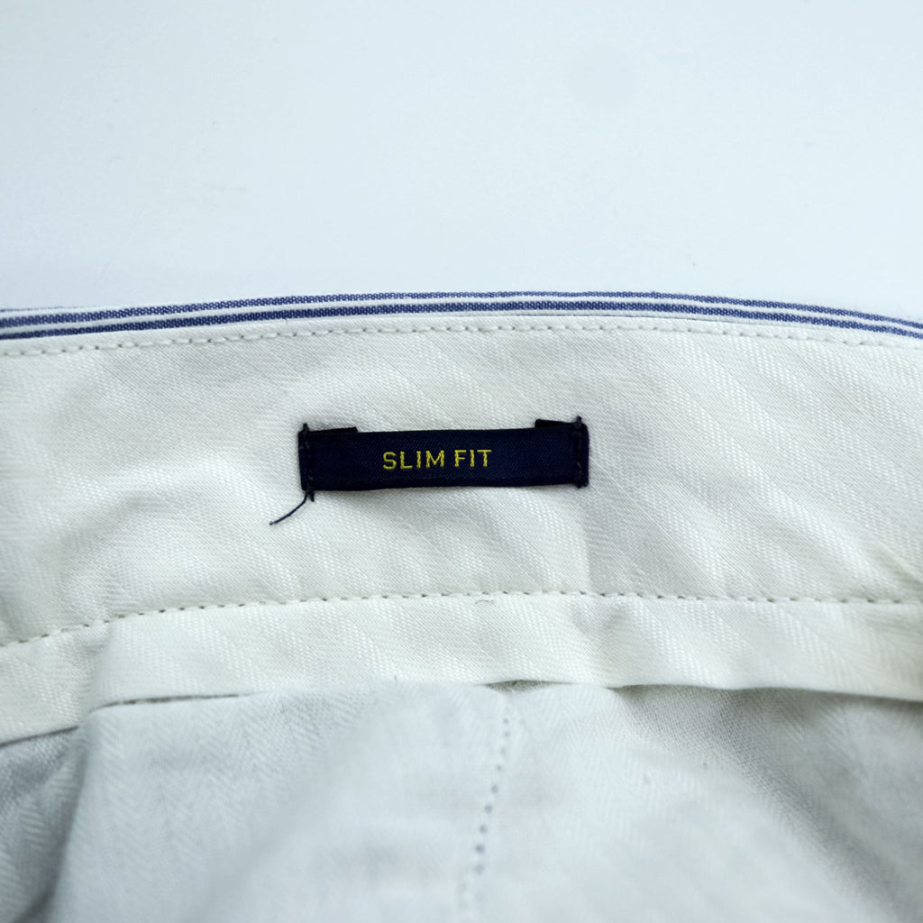 Polo Ralph Lauren Seersucker Stripe Slacks Pants L Blue White