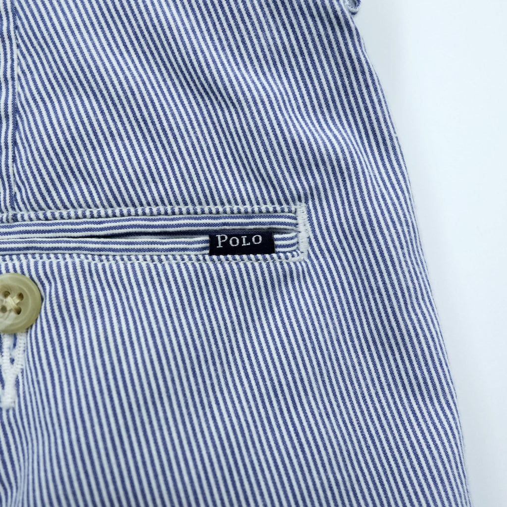 Polo Ralph Lauren Seersucker Stripe Slacks Pants L Blue White