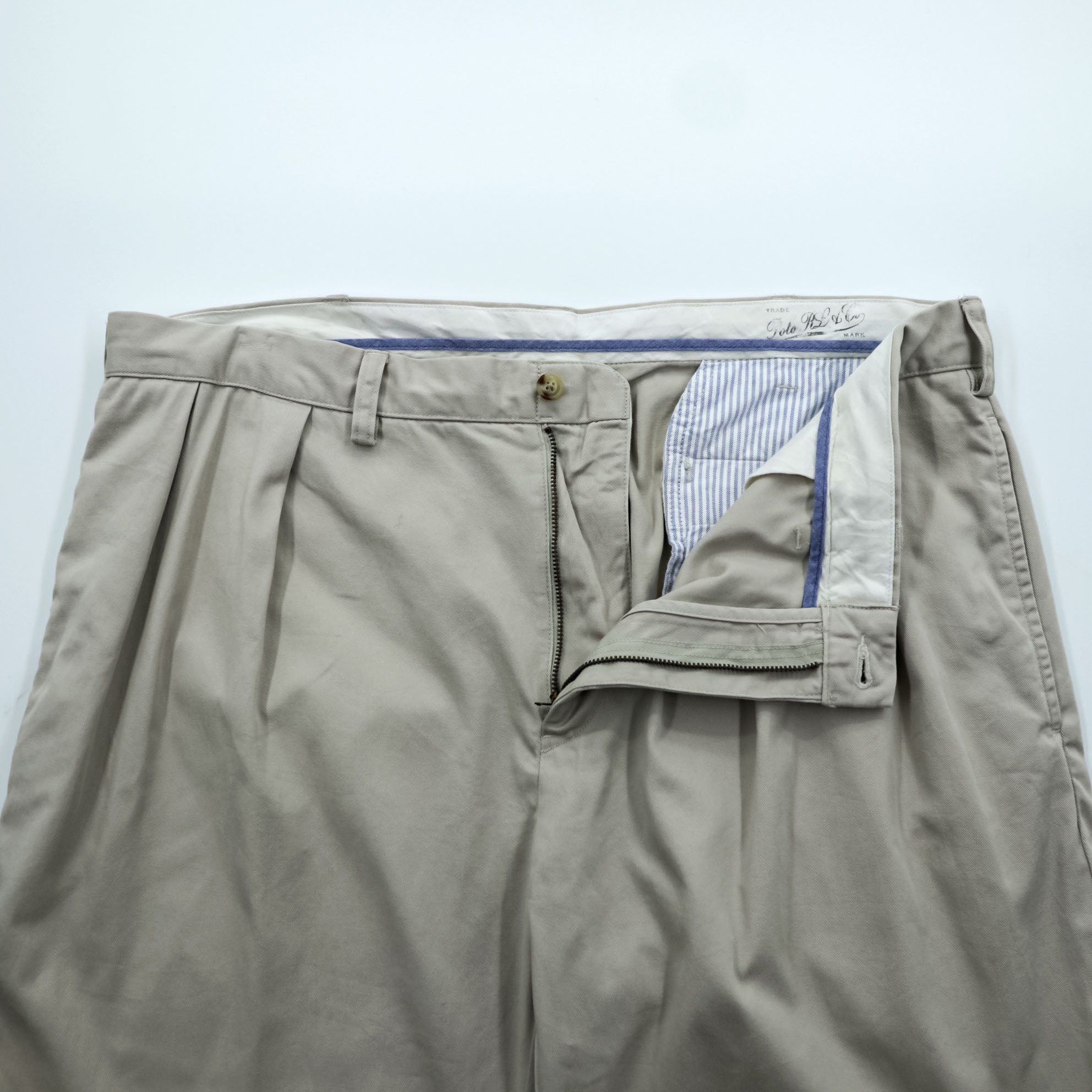 Polo Ralph Lauren Polo Chinos CLASSIC FIT 2-Pleat Chino Pants Work Pants L Beige