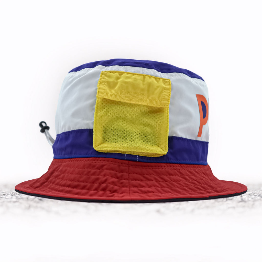 Polo Ralph Lauren Reversible Color-Blocked Bucket Hat with Mesh Pocket and Bungee Cord