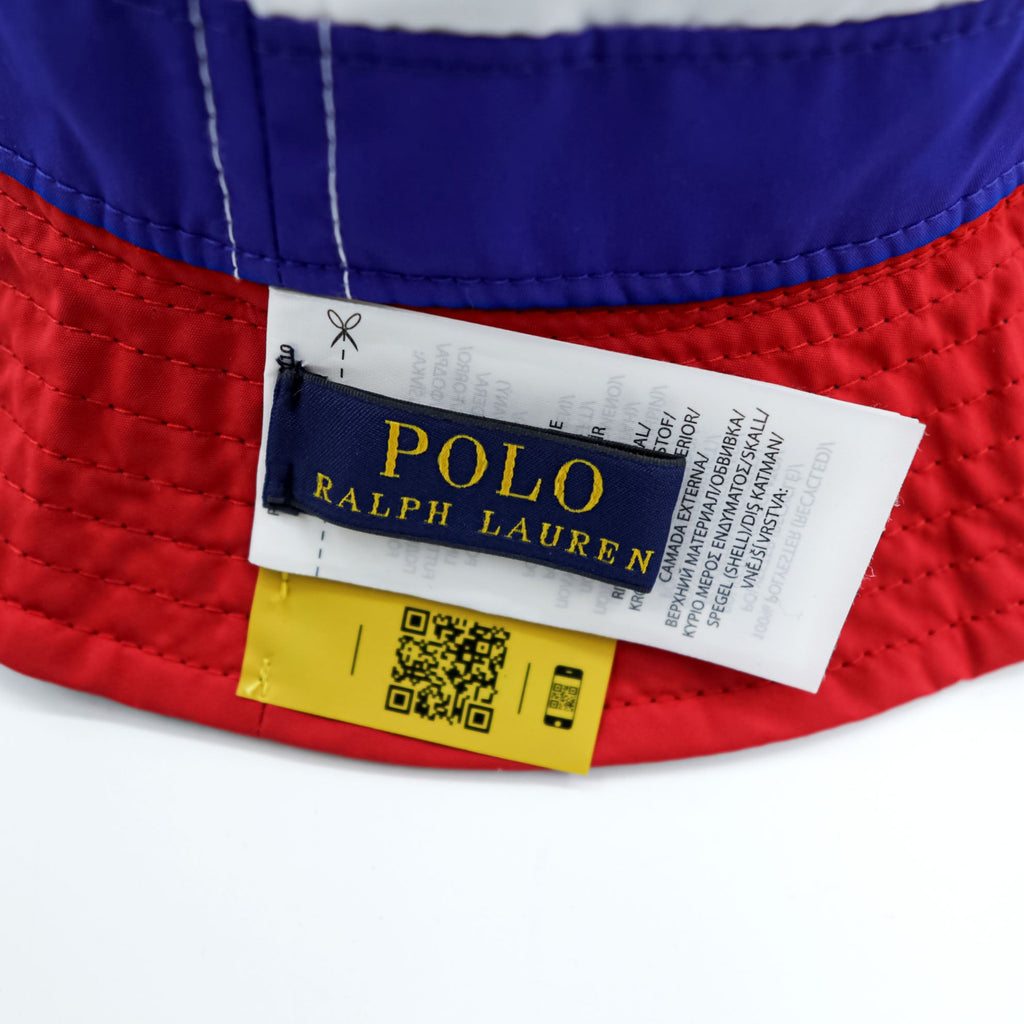 Polo Ralph Lauren Reversible Color-Blocked Bucket Hat with Mesh Pocket and Bungee Cord