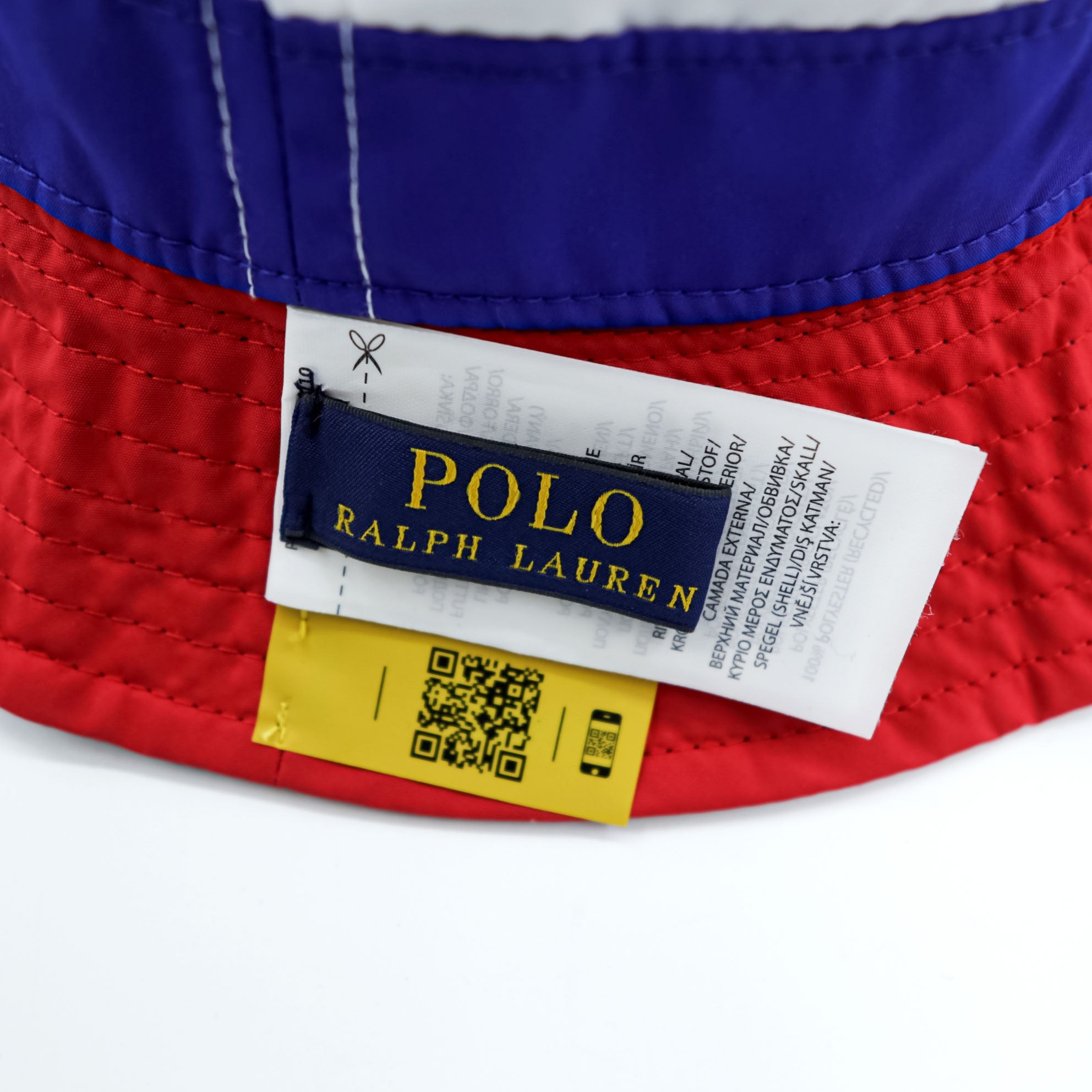 Polo Ralph Lauren Reversible Color-Blocked Bucket Hat with Mesh Pocket and Bungee Cord