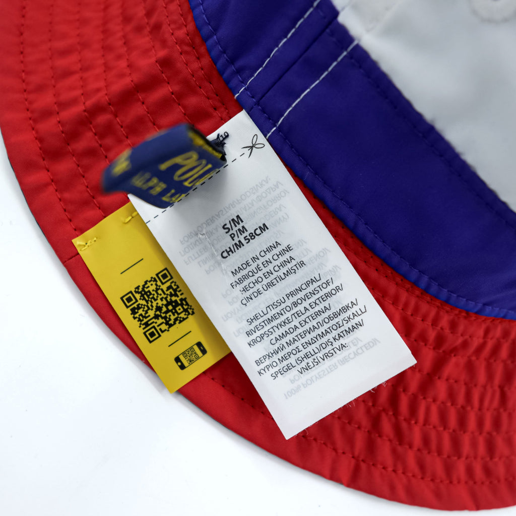 Polo Ralph Lauren Reversible Color-Blocked Bucket Hat with Mesh Pocket and Bungee Cord