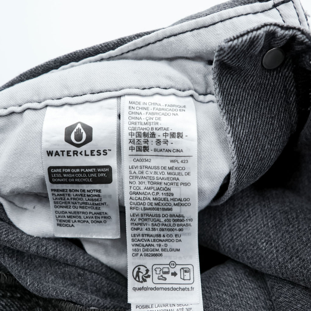 Levi's ユーズド加工 ブラックデニム オーバーオール サロペット M グレー 79107-0006