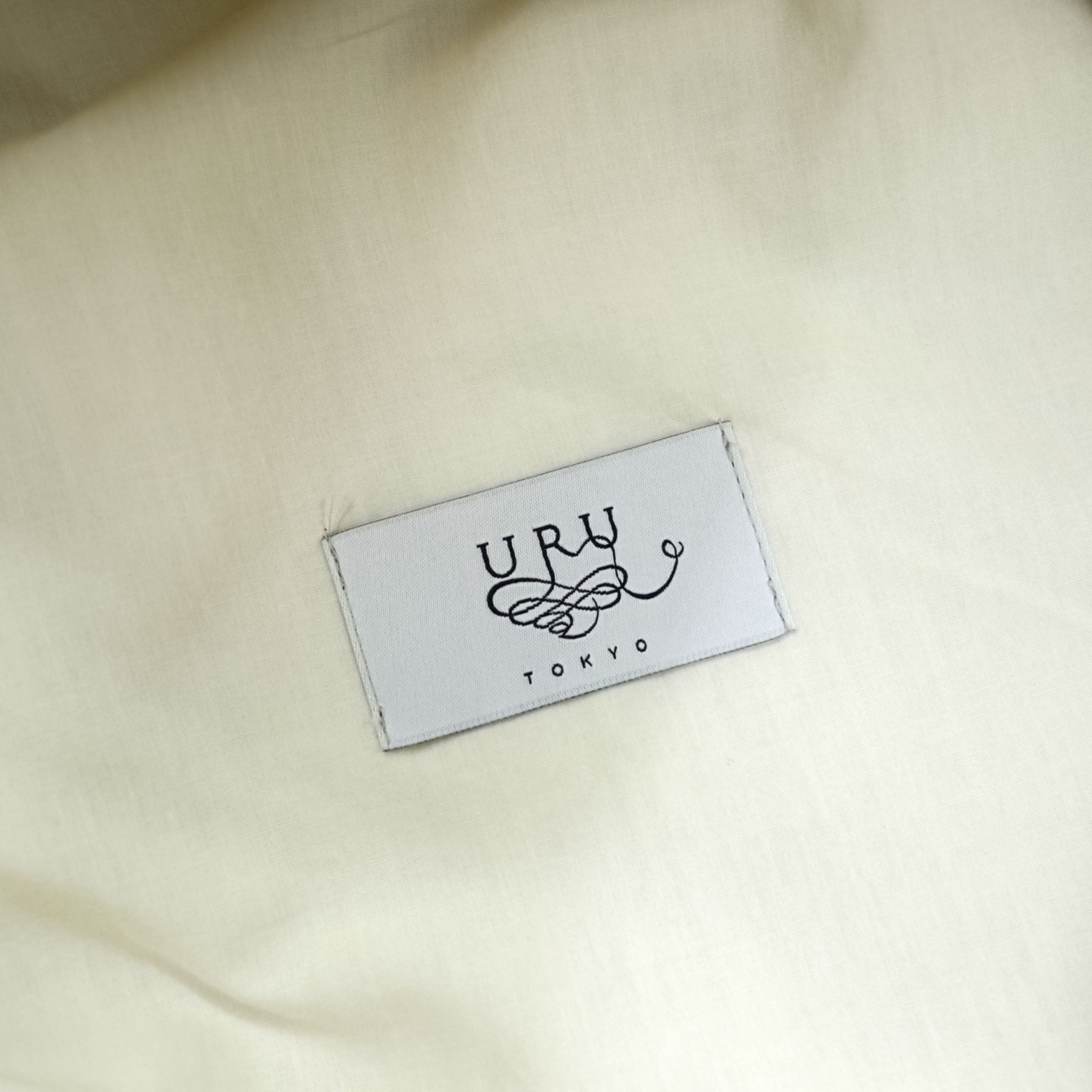 URU TOKYO Pullover Blouson Layered Jacket S Beige Linen Short Length PULLOVER LAYERED BLOUSON 22SCL01 Made in Japan
