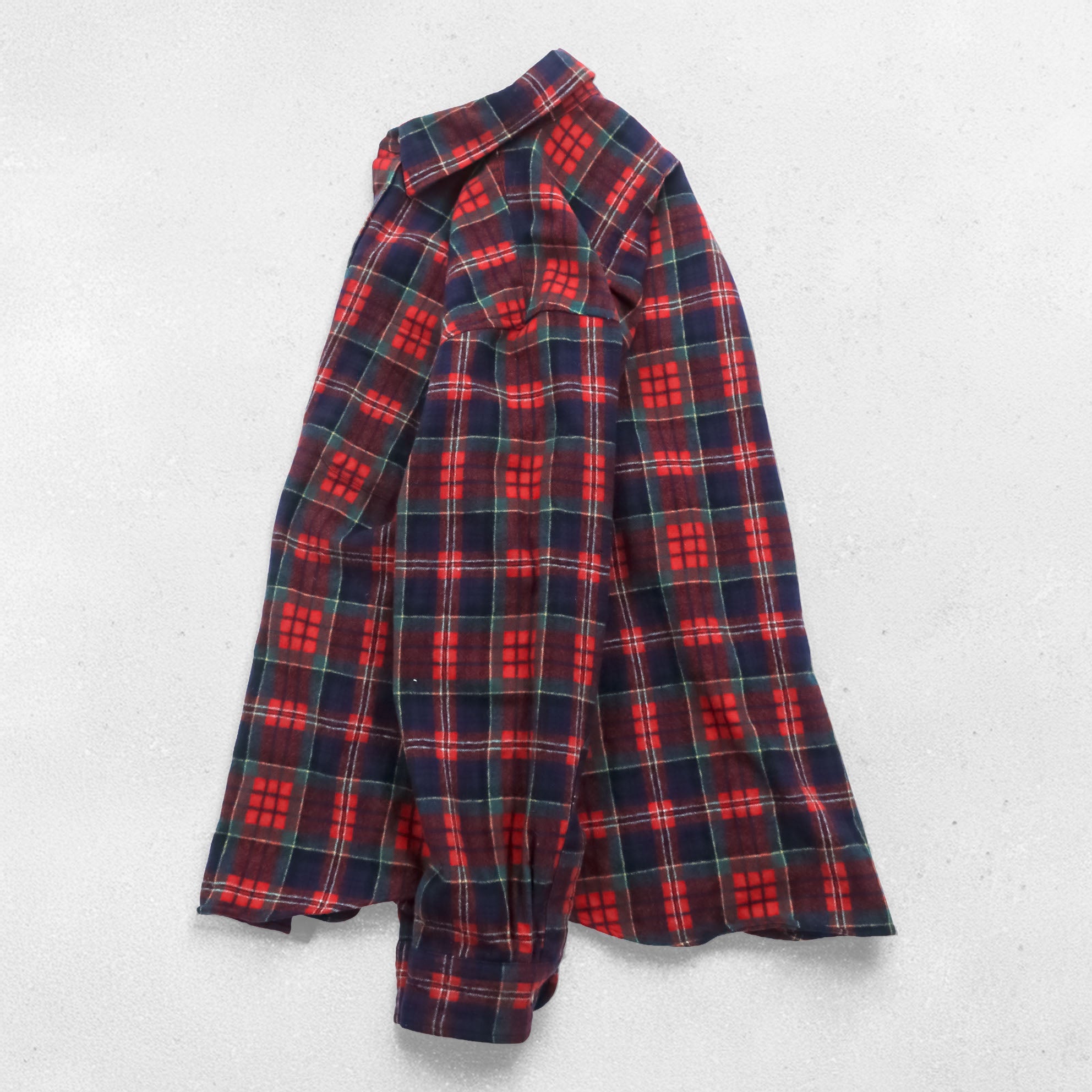 PENDLETON Flannel Shirt Long Sleeve Wool Shirt M Check Red Chest Pocket VIRGIN WOOL