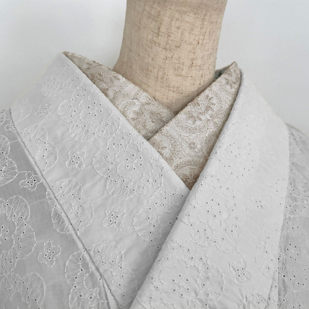 Han-eri collar, "Snow Flower" embroidery, lace han-eri, champagne, cute, gold thread, all seasons, even summer