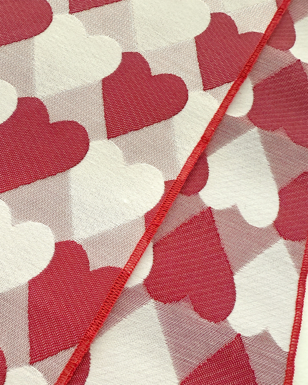 Heavily Pleated Obi for Adults: Heart, Regimental Stripe, Scale Pattern - Cute Red and Pink