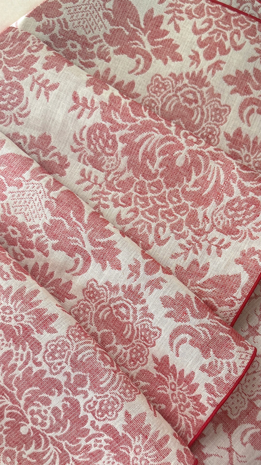 HeKO Obi Adult HeKO Obi Damask Red Reversible Red Nagoya Obi