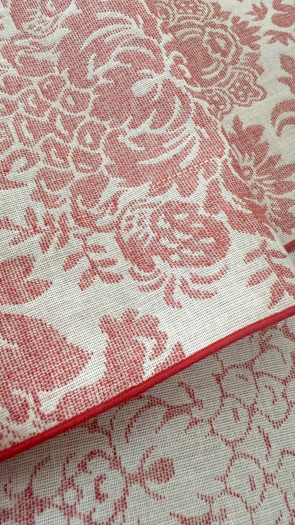HeKO Obi Adult HeKO Obi Damask Red Reversible Red Nagoya Obi