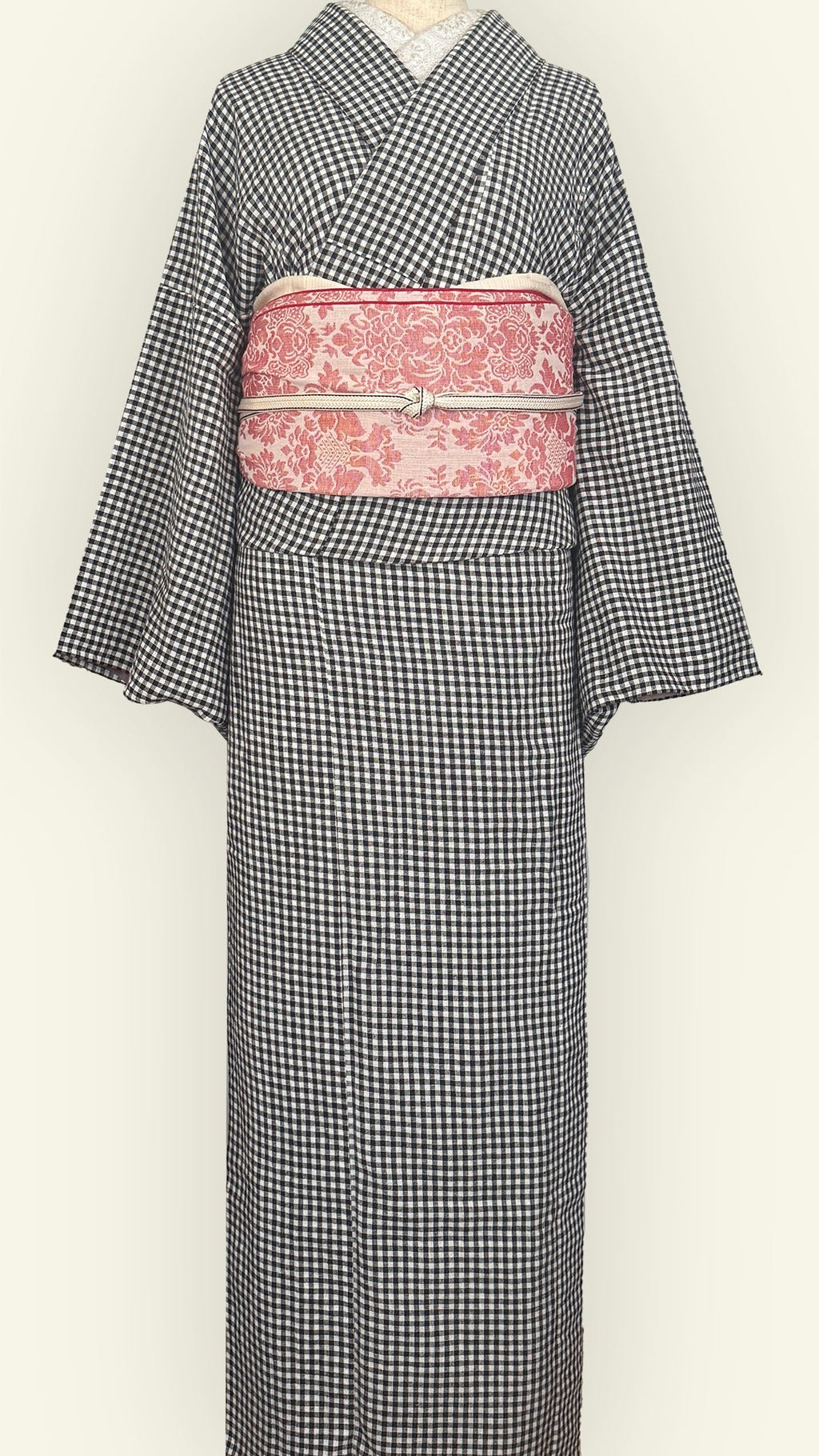 HeKO Obi Adult HeKO Obi Damask Red Reversible Red Nagoya Obi