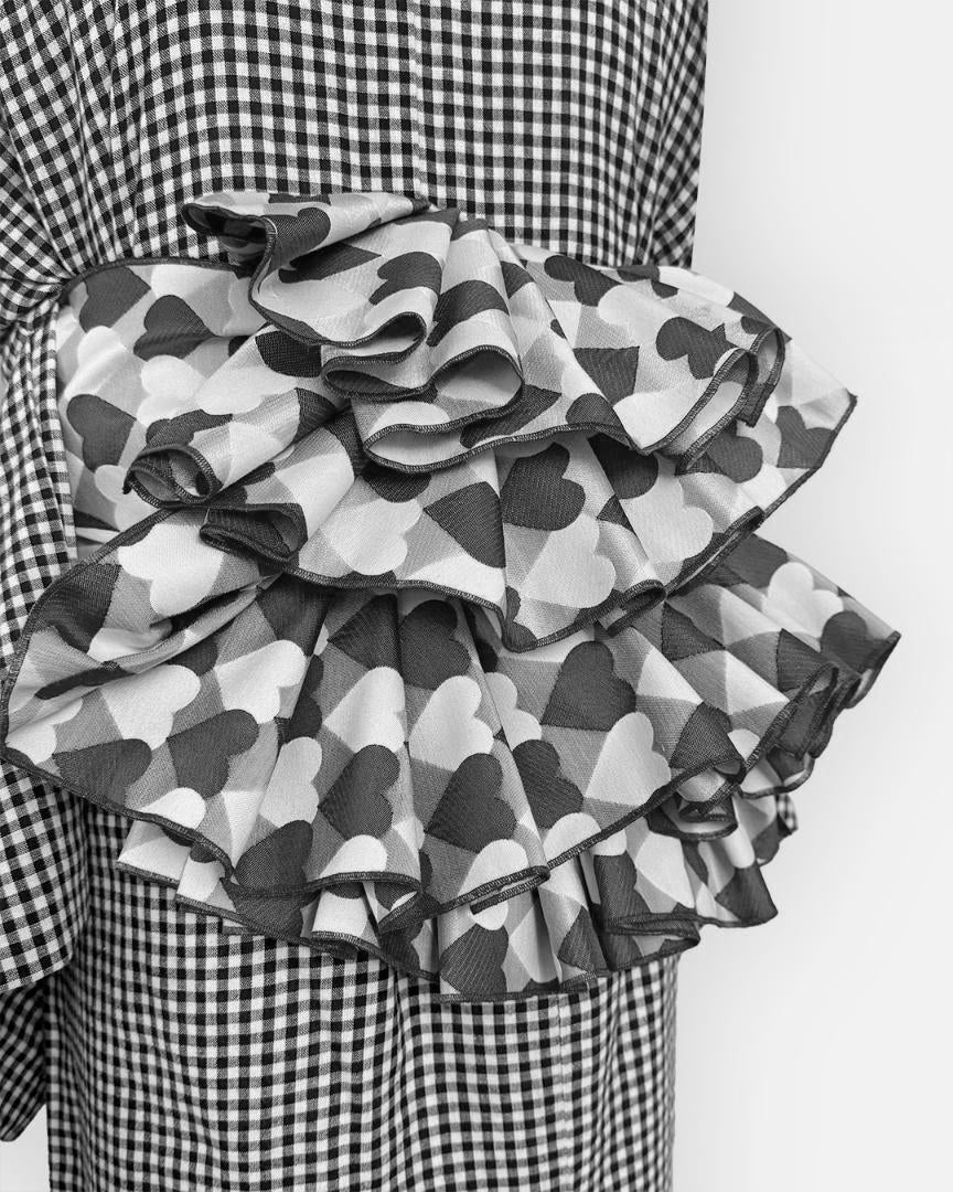 Hecko Obi, Adult Hecko Obi, Heart, Regimental Stripes, Scale Pattern, Cute, Black, Gray, White, Mono