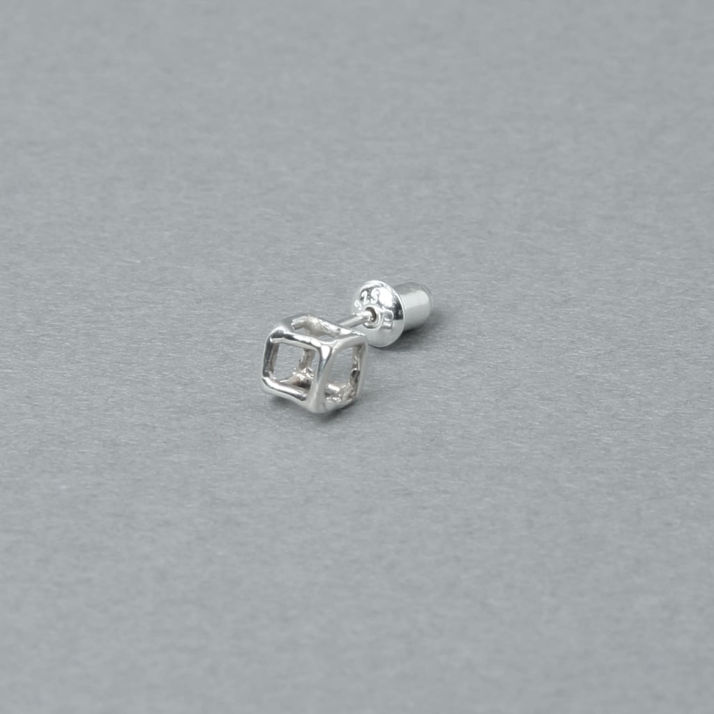 Sterling Silver Earrings | 5mm Square | 23-E-022