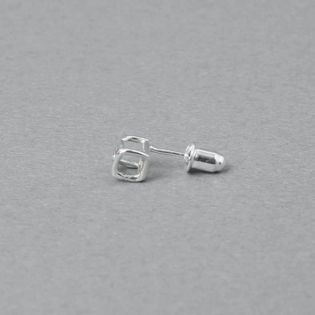 Sterling Silver Earrings | 5mm Square | 23-E-022