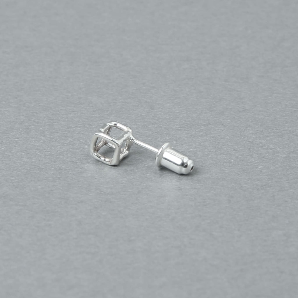 Sterling Silver Earrings | 5mm Square | 23-E-022
