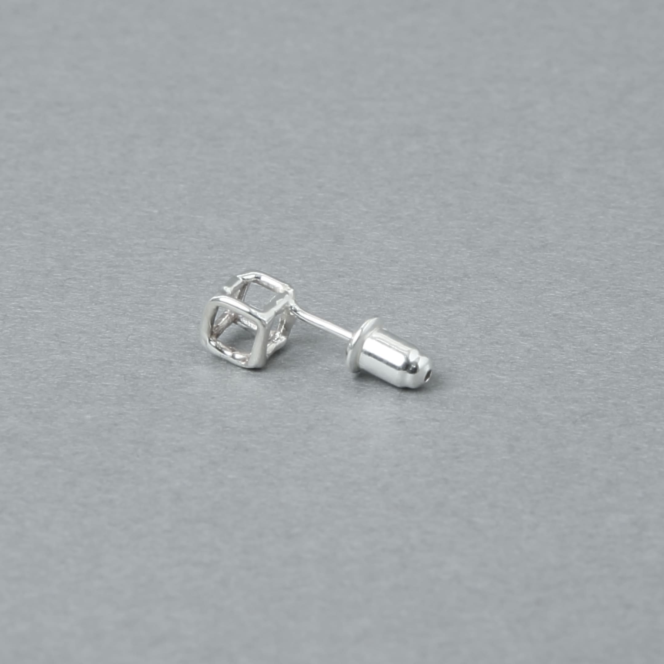Sterling Silver Earrings | 5mm Square | 23-E-022