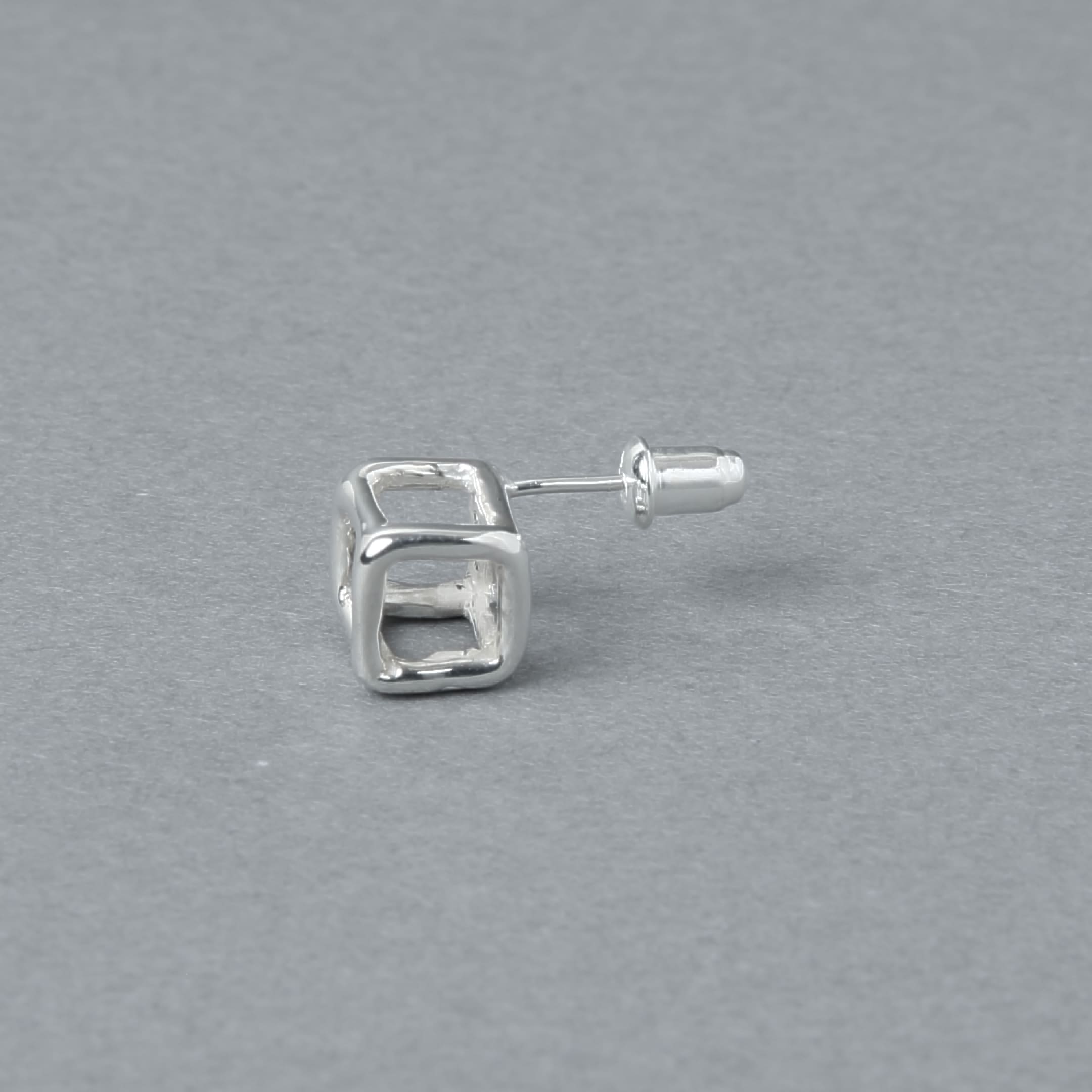 Sterling Silver 925 Earrings | 7mm Square | 23-E-025