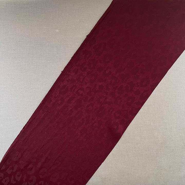 Bordeaux Leopard Pattern Woven Haneri - Handmade Haneri - Wine Red, Leopard