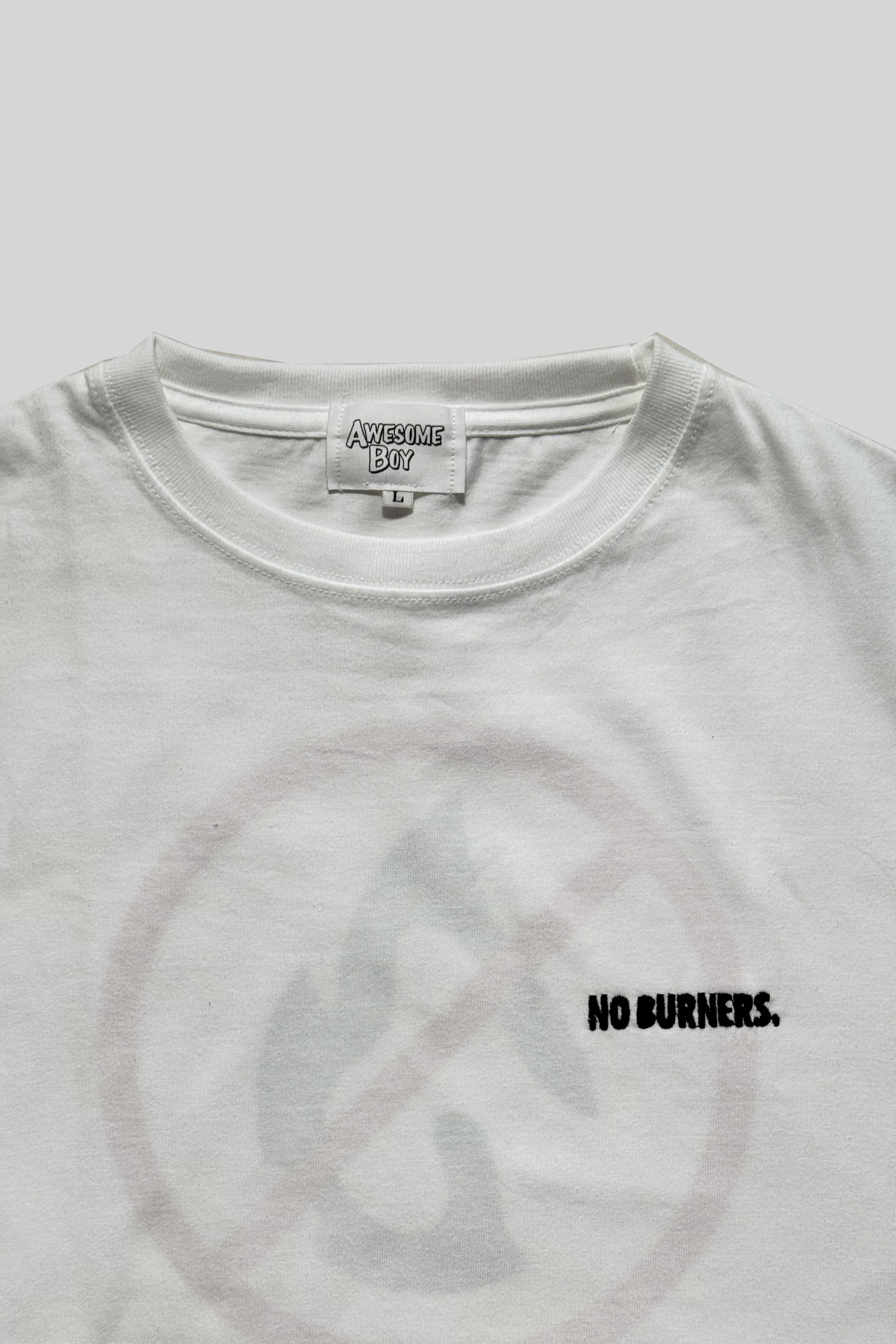NO BURNERS TEE(WHITE)