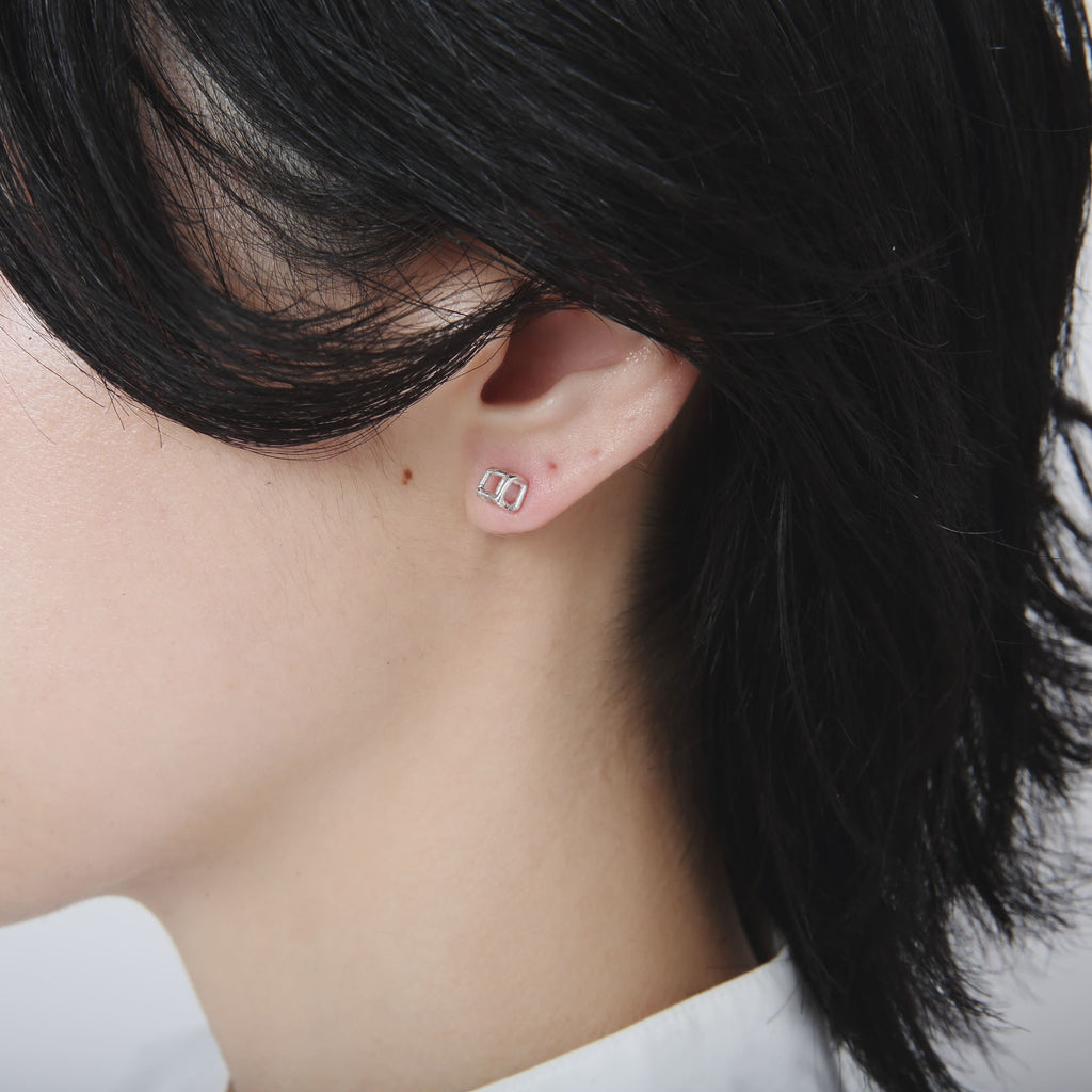Sterling Silver Earrings | 5mm Square | 23-E-022