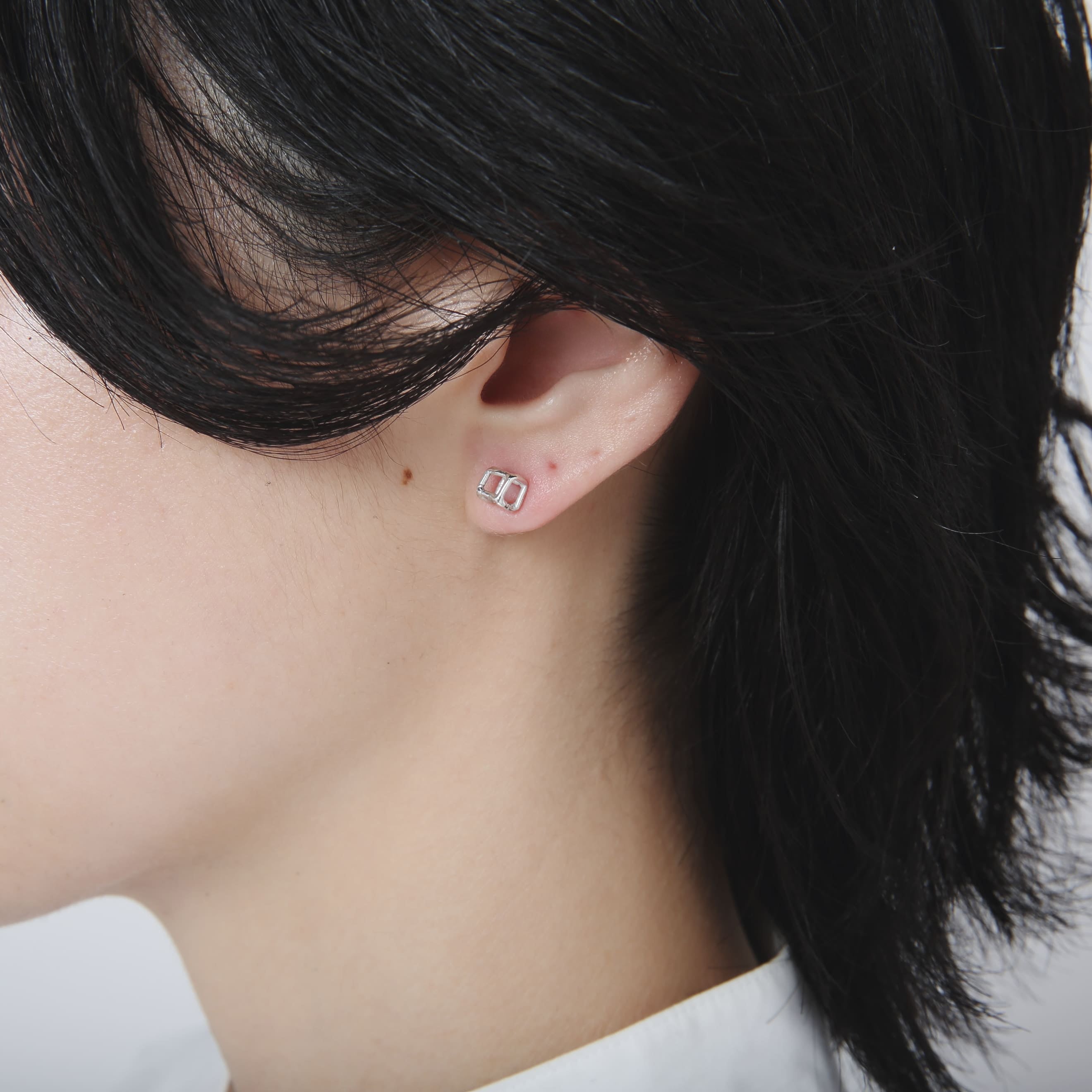 Sterling Silver Earrings | 5mm Square | 23-E-022