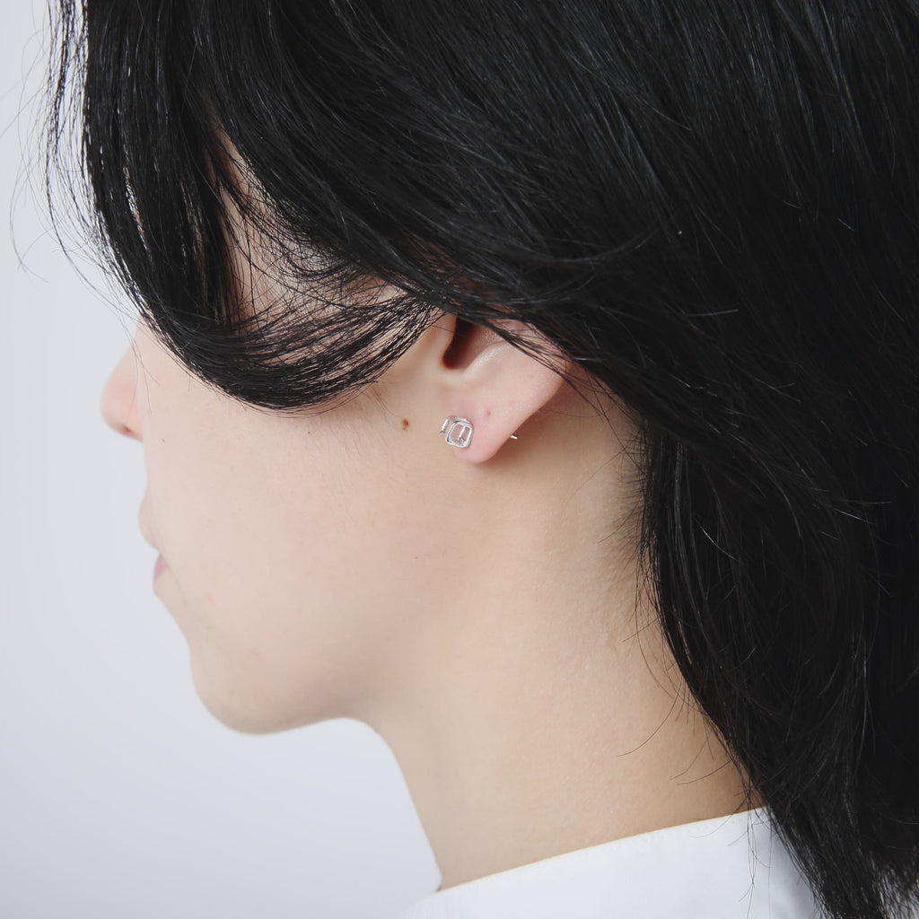 Sterling Silver Earrings | 5mm Square | 23-E-022