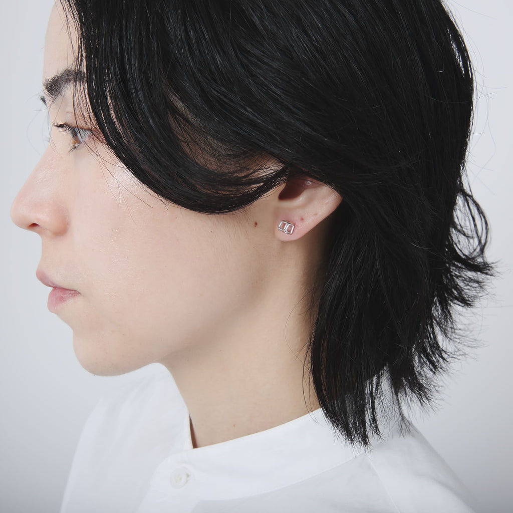 Sterling Silver Earrings | 5mm Square | 23-E-022