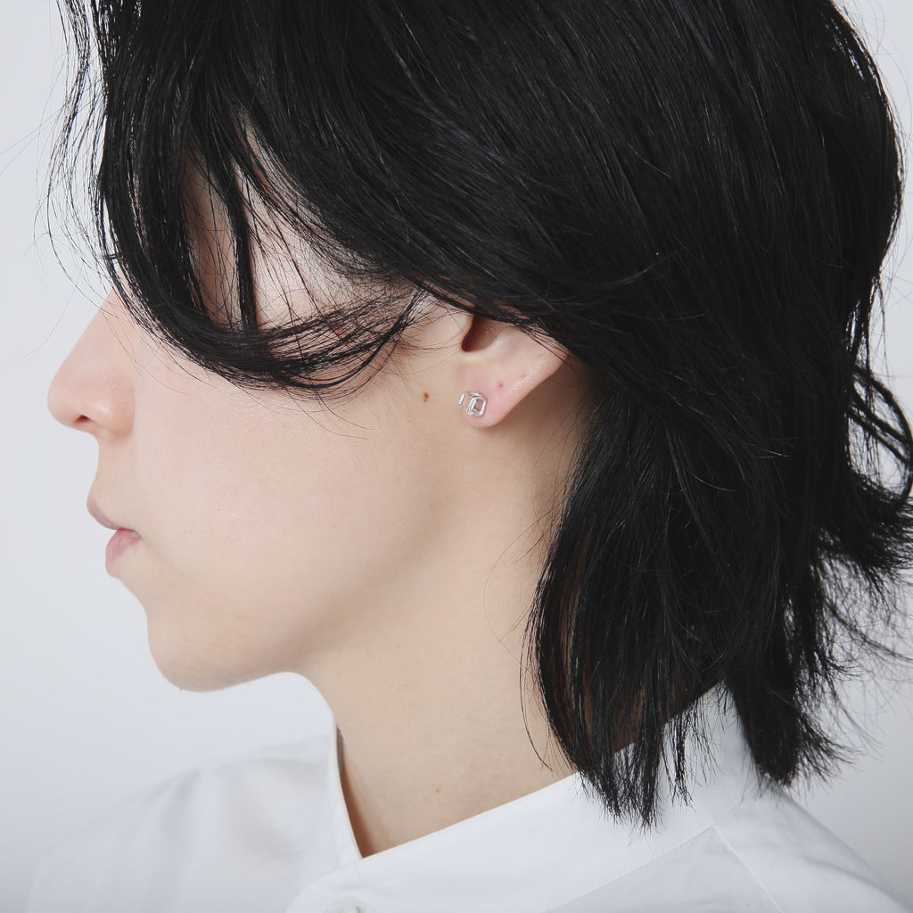Sterling Silver Earrings | 5mm Square | 23-E-022
