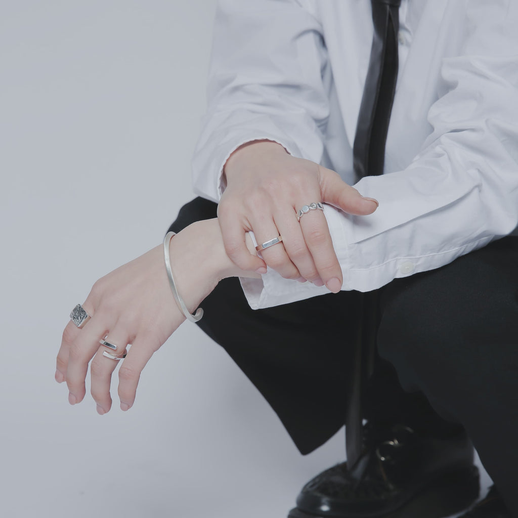 Sterling Silver 925 Bangle ｜Width 3mm｜21-B-002