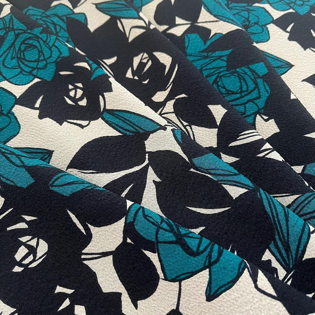 Obiage: Retro Modern Chirimen, Takehisa Yumeji Rose Pattern on Sand-Colored with Dark Asagi, Chirimen Obiage