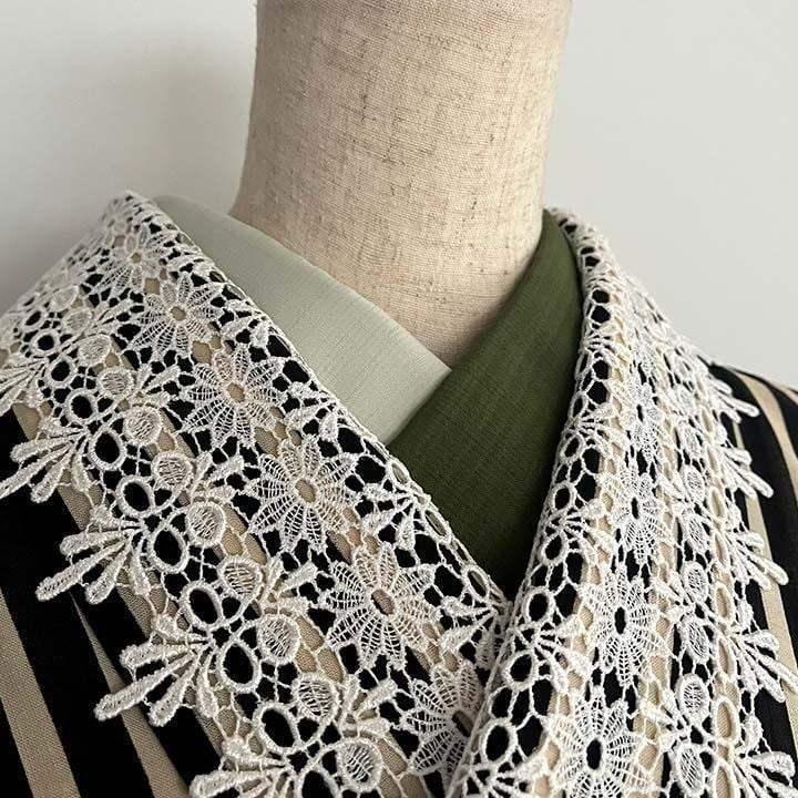 Ribbon Lace Han-eri, Handmade Han-eri, Obi Ornament, Kake-eri, Date-eri [2]