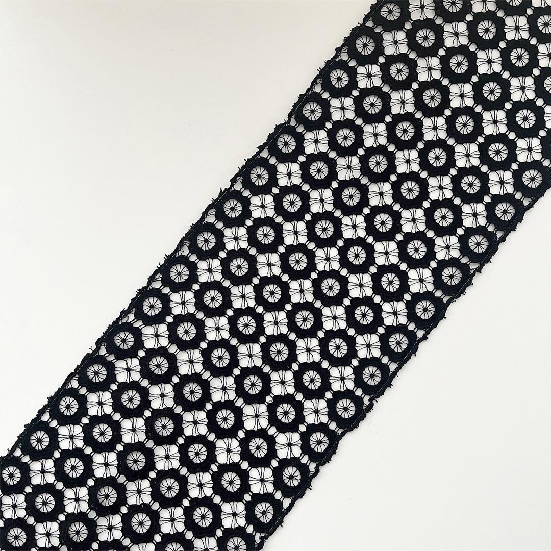 Haneri Cookie Flower Black Lace - Black Han-eri, Floral, Cute, Coming-of-Age Ceremony, Pre-wedding Photoshoot
