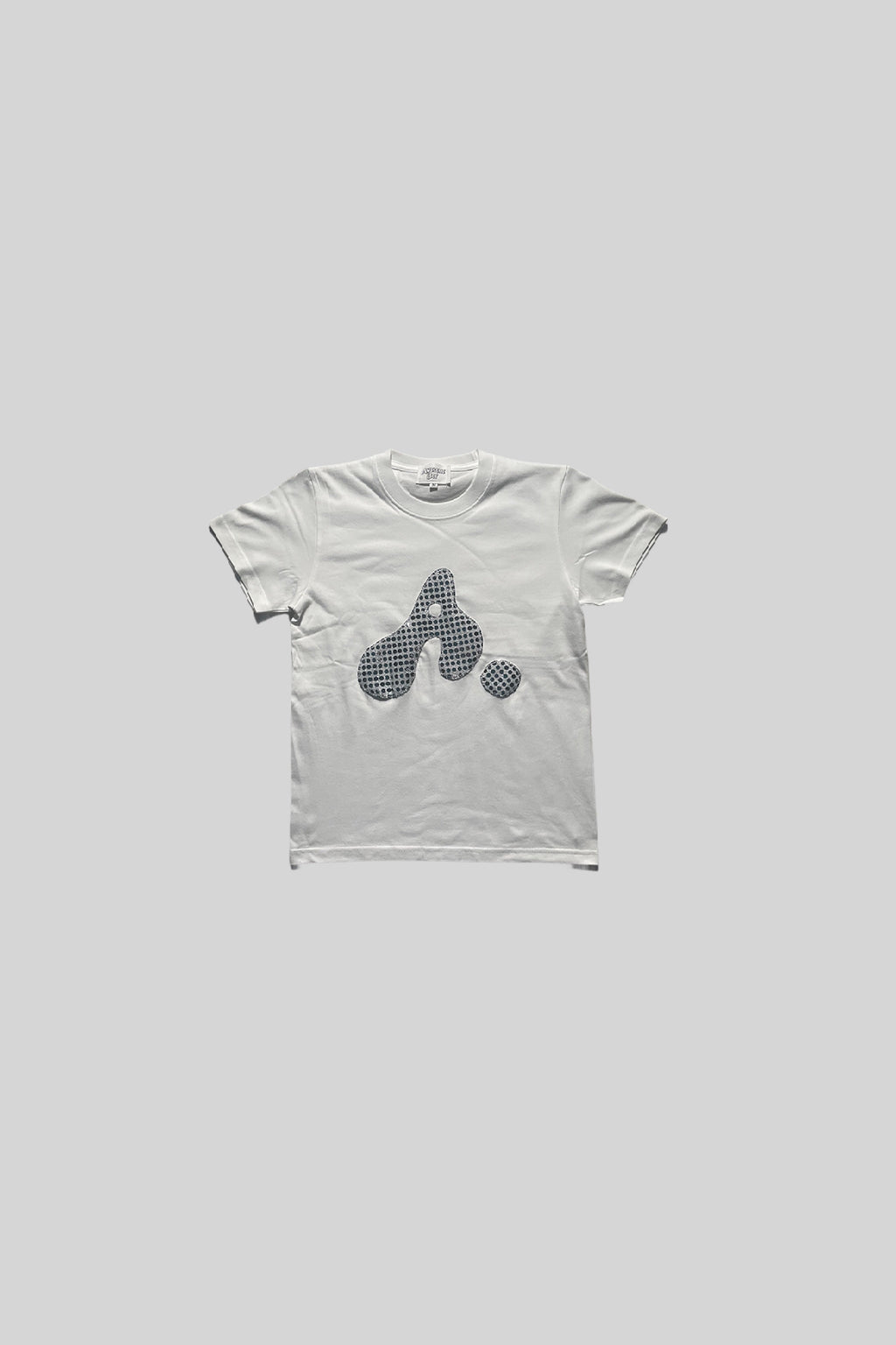 WOMAN's "A" LOGO TEE(SPANGLE SILVER)