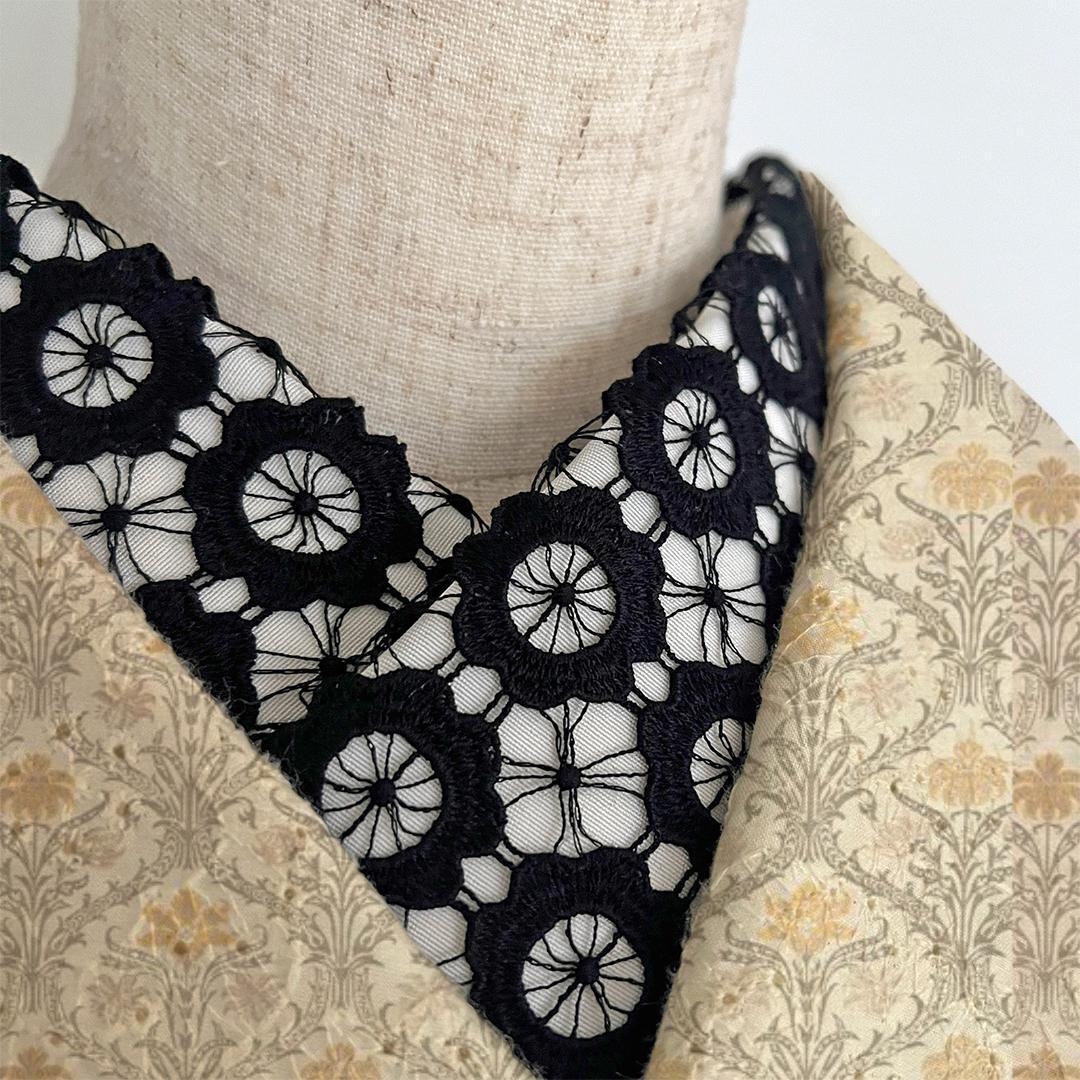 Haneri Cookie Flower Black Lace - Black Han-eri, Floral, Cute, Coming-of-Age Ceremony, Pre-wedding Photoshoot