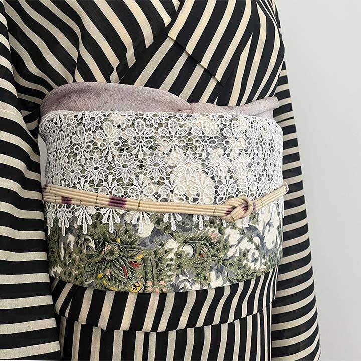 Ribbon Lace Han-eri, Handmade Han-eri, Obi Ornament, Kake-eri, Date-eri [2]