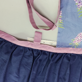 [Michelle Machoto] Michelle Machoto Angelonia Print Long Wide Gather Apron D-0004