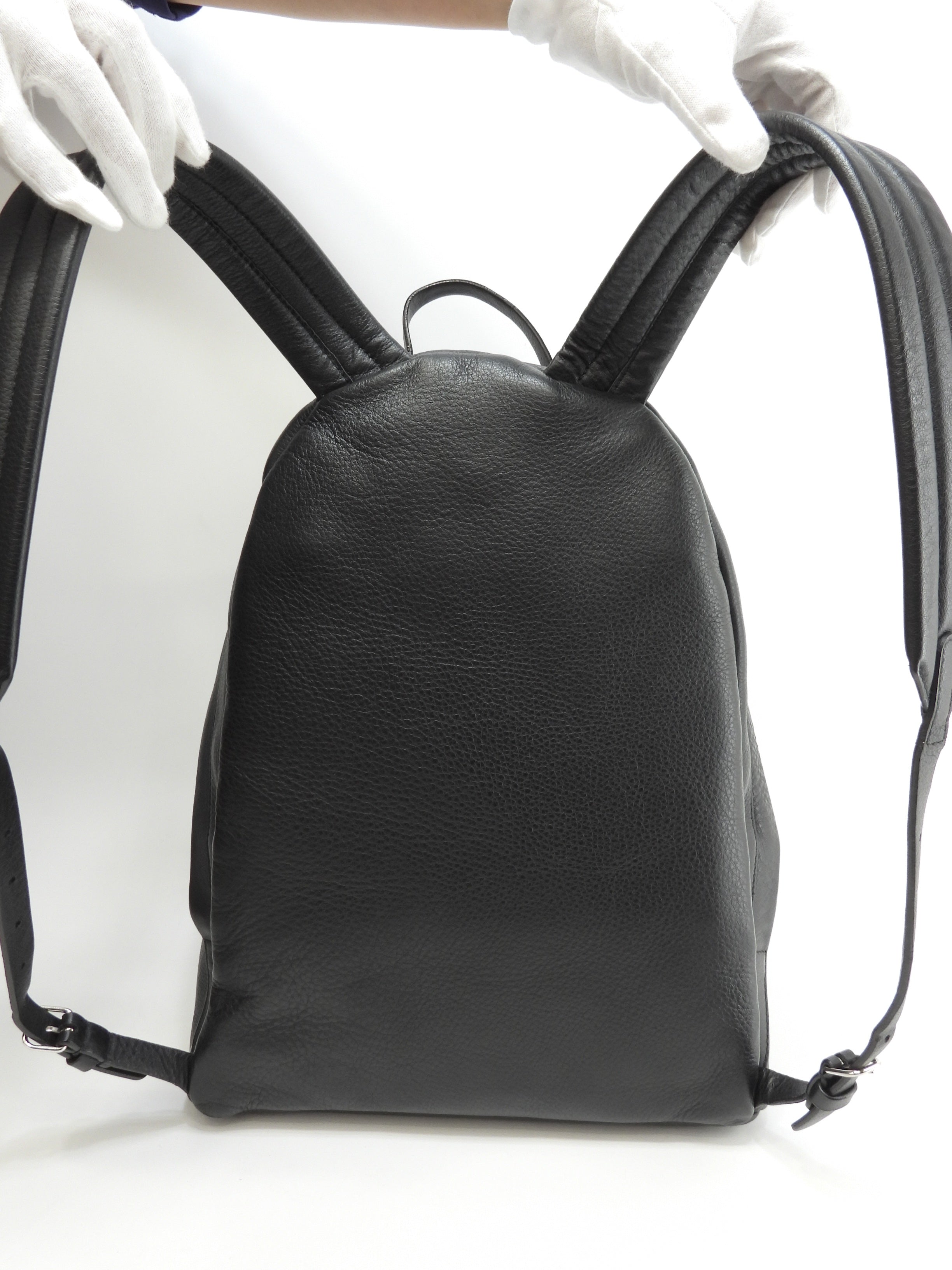 バレンシアガ バックパック中 エブリデイ フルレザー黒 リュックサック メンズ 美品@ 51