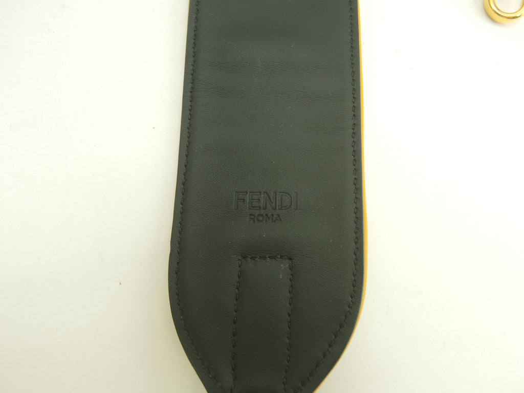 フェンディ ショルダーストラップ FILAコラボ レザー黒黄 未使用@ 6
