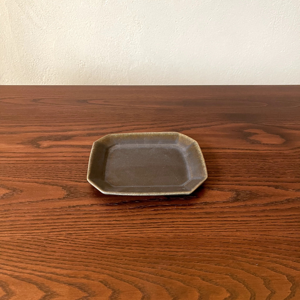Octagonal Cake Plate, Rusty Glaze | Furutani Pottery (Shigaraki Ware Ceramics) [Fu60]