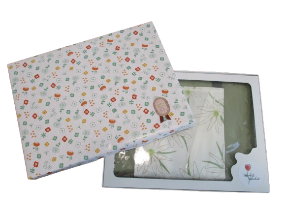 [Michelle Machoto] Michelle Machoto Chickweed Print Long Wide Gathered Apron D-0403
