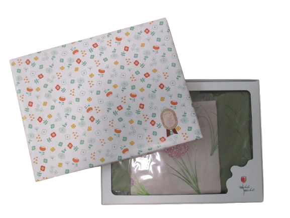 [Michelle Machoto] Michelle Machot Horseradish Pattern Long Wide Gather Apron D-0009