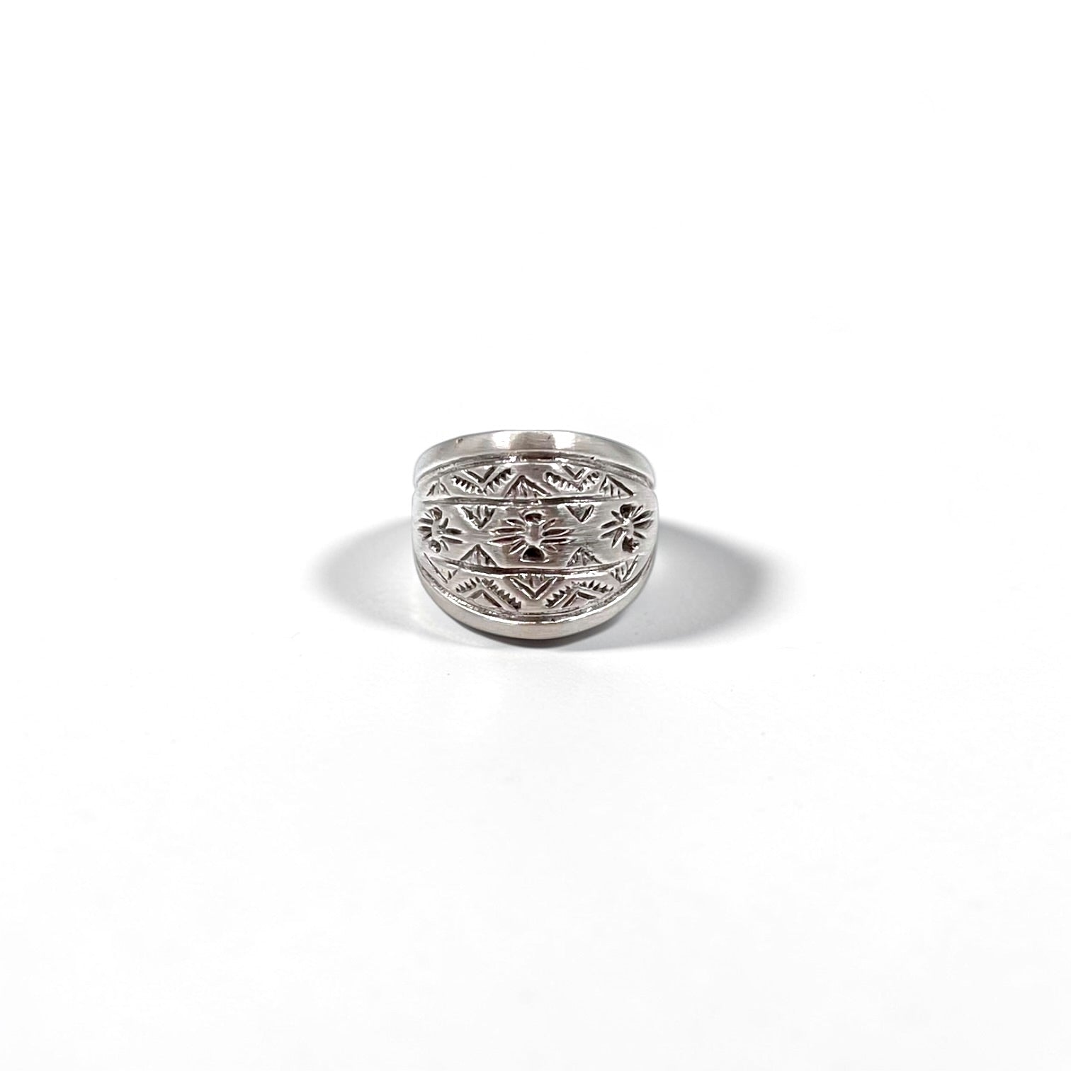 Vintage Sterling Silver 925 Ring Silver Ring Ring Size 15 Indian Jewelry Stamp Work Native
