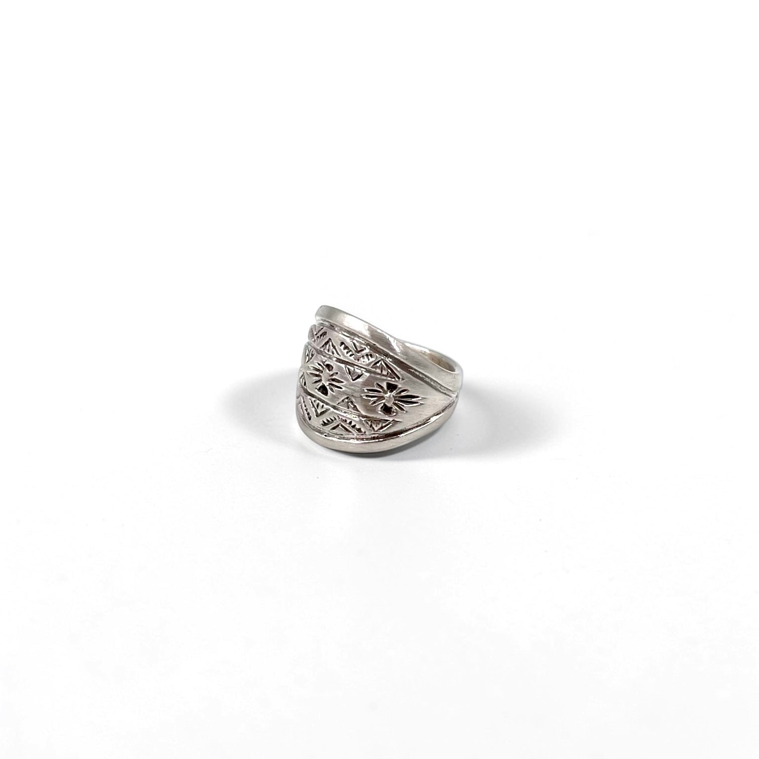 Vintage Sterling Silver 925 Ring Silver Ring Ring Size 15 Indian Jewelry Stamp Work Native