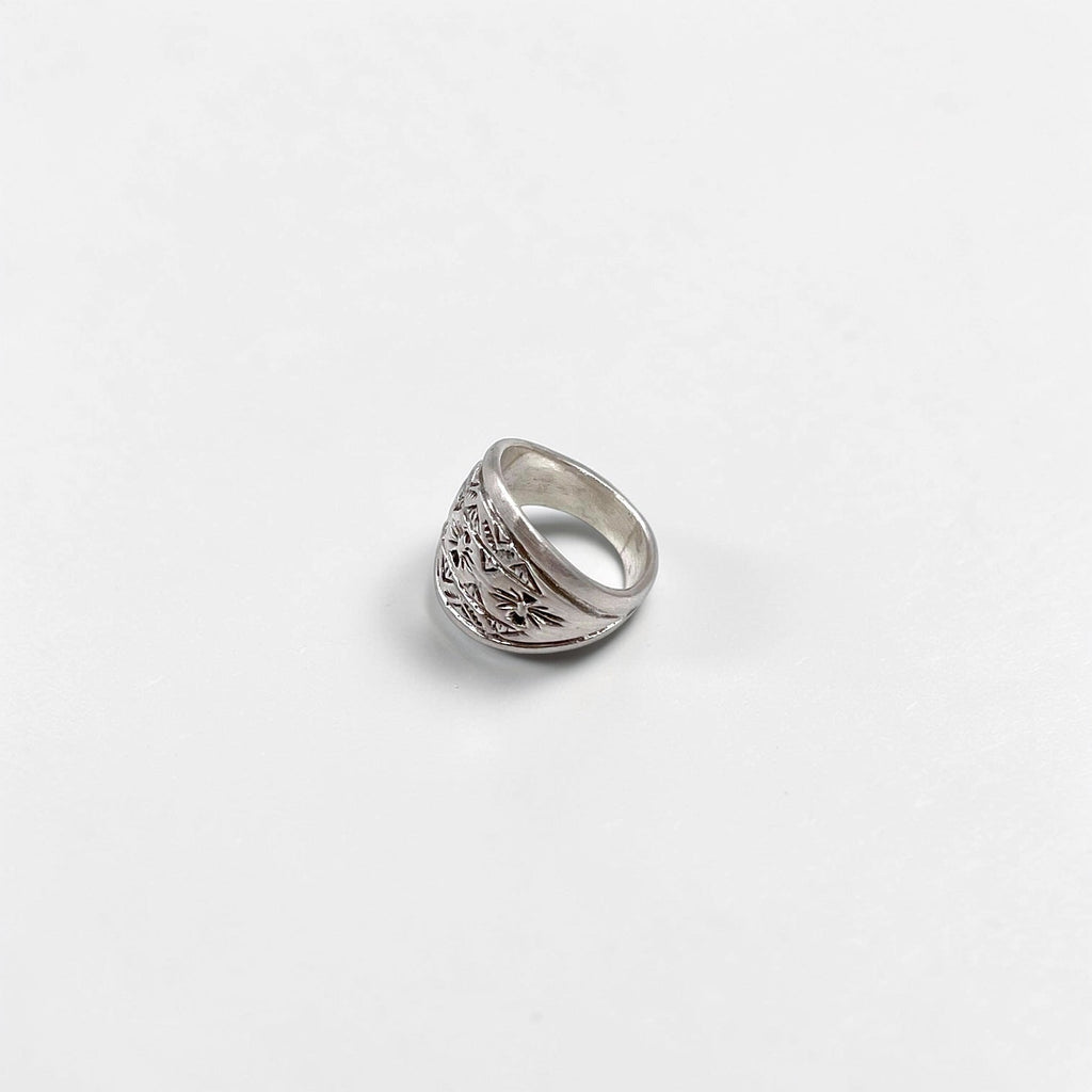 Vintage Sterling Silver 925 Ring Silver Ring Ring Size 15 Indian Jewelry Stamp Work Native
