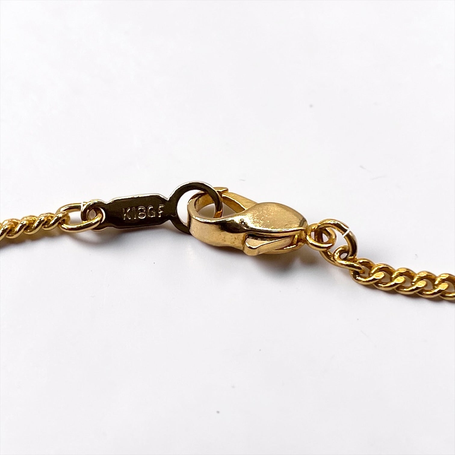 CELINE Vintage Triomphe Chain Necklace Pendant K18GF Gold Macadam Logo Oval Plate